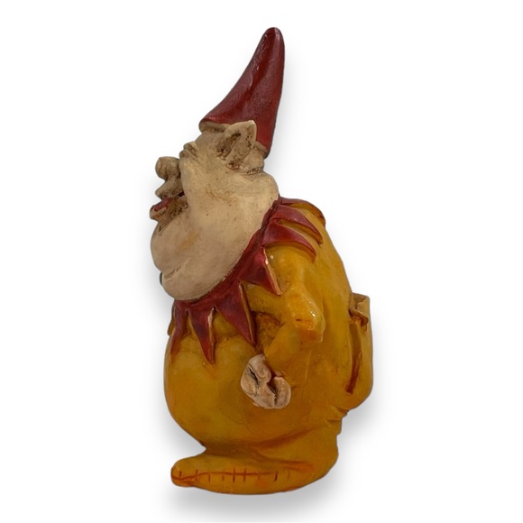 VTG Troll Ogre Laughing Gnome Jester Clown Figure Gnome Folk Art 3.6" OBI Signed - Picture 10 of 16